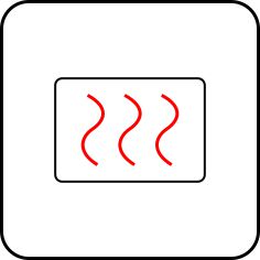 Icon für eine Spiegelheizung gegen das Beschlagen
